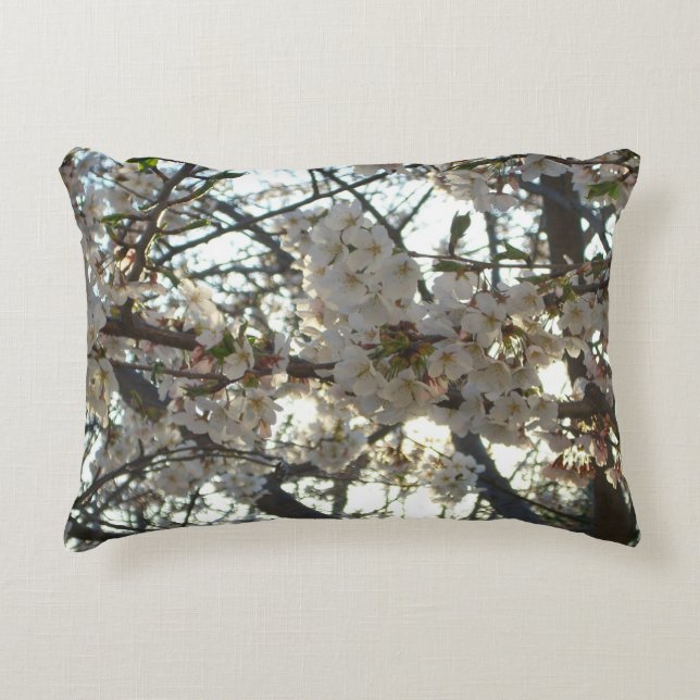 Evening Cherry Blossoms II Spring Sunset Decorative Cushion (Front)