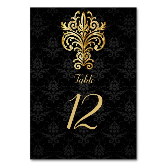 Evening Chic  Table Number (Front)