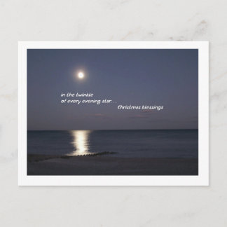 Evening Christmas Blessings Holiday Postcard