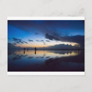 Evening clam hunt postcard