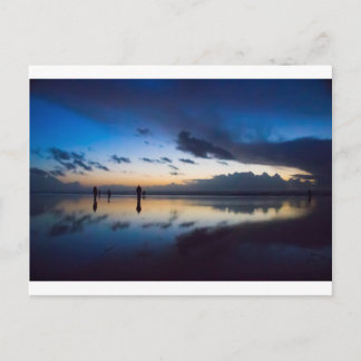 Evening clam hunt postcard