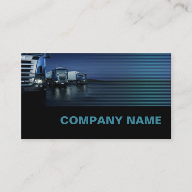 Evening Colour Blue Truck Business Card (Front)