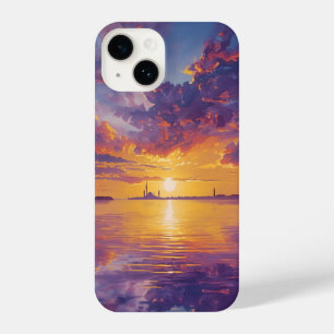 Evening Elegance – Colorful Sunset Over Water Fine iPhone 14 Case