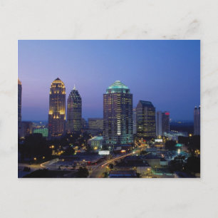 Evening falls over Atlanta, Georgia, U.S.A. Postcard