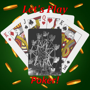 Evening Ferris Wheel Ride at The County Fair Playing Cards