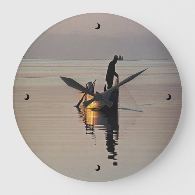 Evening Fishing Clock (Front)