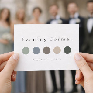 Evening Formal Attire Card. Minimal Luxury Palette Invitation
