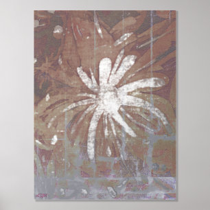 Evening Garden Batik Silver Foil Print