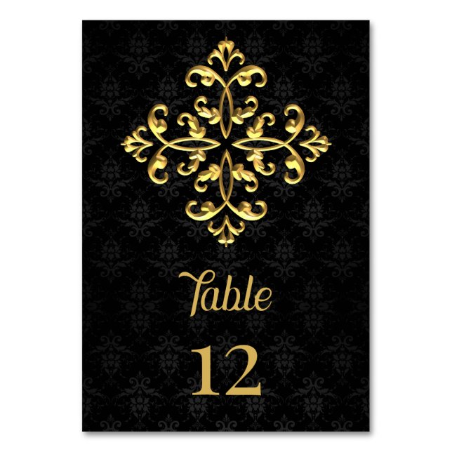 Evening Glam Table Number (Front)