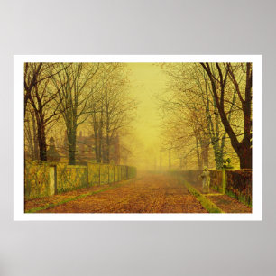 Evening Glow, c.1884 (oil on canvas) Poster