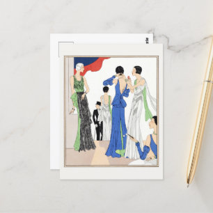 Evening gowns (1932) by Paquin Postcard