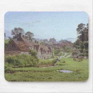 Evening in Arlington Row, Bibury, Gloucestershire Mouse Mat
