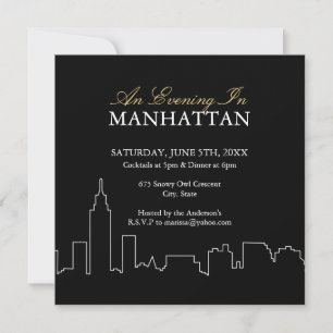 Evening in Manhattan - Custom Invite