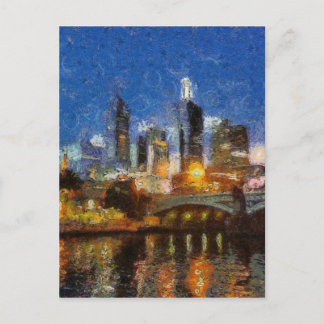 Evening in Melbourne Postcard