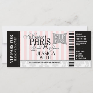 Evening in Paris Bridal Shower Invitations