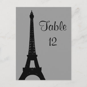 Evening in Paris Table Number Postcard