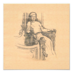 Evening in the old house photo print