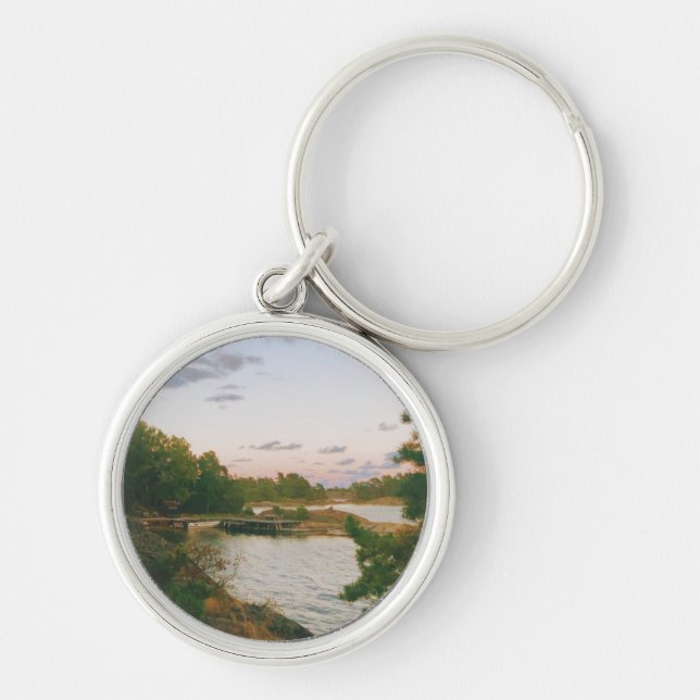 Evening in the swedish archipelago key ring (Front)