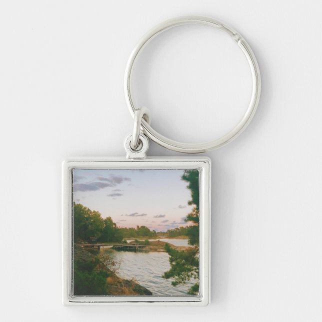 Evening in the swedish archipelago key ring (Front)
