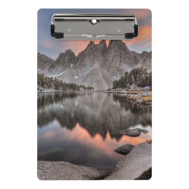 Evening Kearsarge Pinnacles Reflections Mini Clipboard (Front)