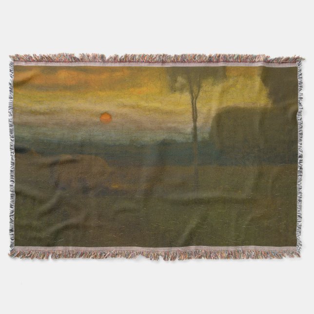 Evening Landscape by George Inness (1889) Throw Blanket (Front)