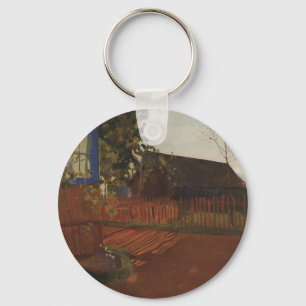 Evening Landscape (by Konstantin Somov) Key Ring