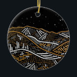 Evening Landscape Holiday Ornament<br><div class="desc">From original artwork by JasonMessingerART.com</div>