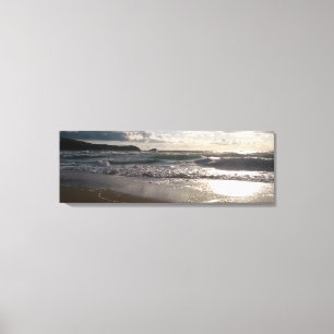 Evening Light Fistral Beach Newquay Cornwall UK Canvas Print
