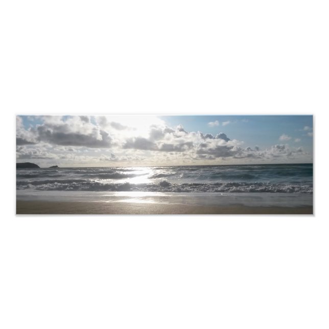 Evening Light Fistral Beach Newquay Cornwall UK Photo Print (Front)