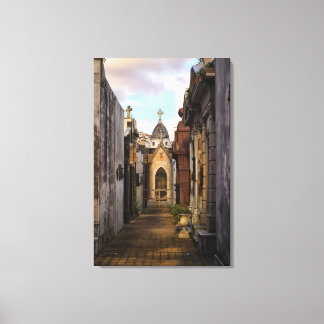 Evening Light In Recoleta Cemetery Canvas Print