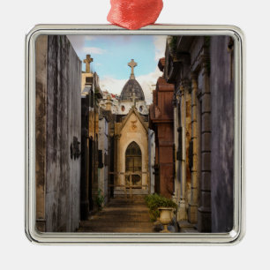 Evening Light In Recoleta Cemetery Metal Tree Decoration