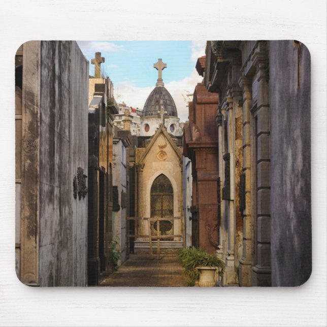 Evening Light In Recoleta Cemetery Mouse Mat (Front)