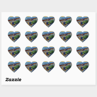 Evening light on the coast of Vormsi Heart Sticker