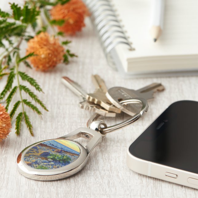 Evening light on the coast of Vormsi Key Ring (Side)