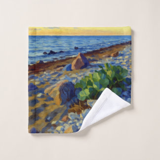 Evening light on the coast of Vormsi Wash Cloth