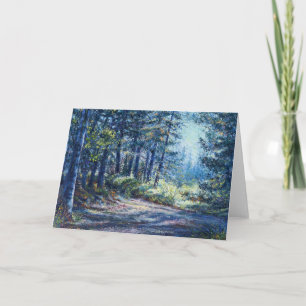 "Evening Light On the Trail" Blank Note Card