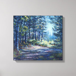 "Evening Light On the Trail" Wrapped Canvas Print