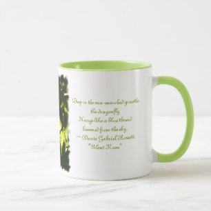 Evening Light with Mosaic Dragonfly/Poem Mug