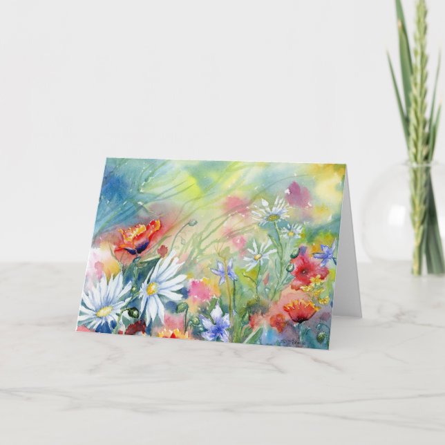 Evening Meadow Blank Notecard (Front)