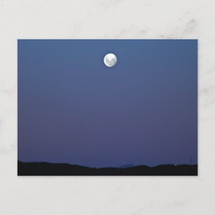 Evening Moon and blue Sky Postcard