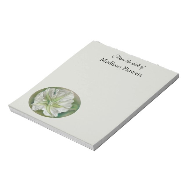 Evening Moonflower Pastel Art Personalised Notepad (Rotated)