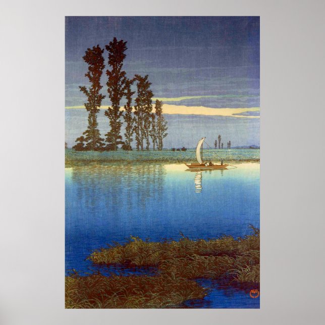 Evening of Ushibori Kawase Hasui 1930s Poster (Front)