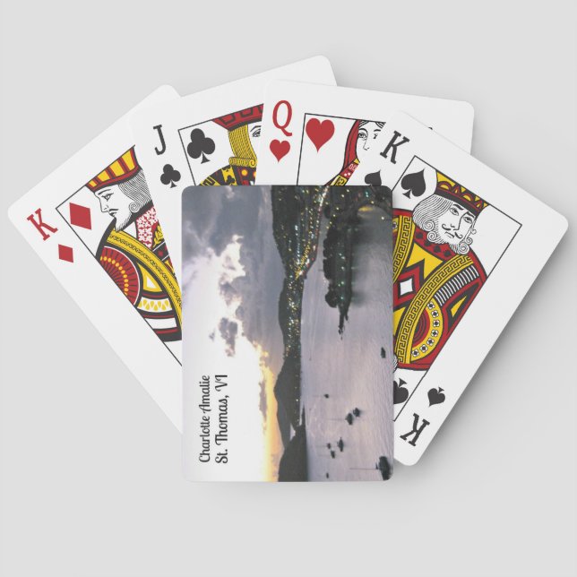 Evening on Charlotte Amalie, St. Thomas VI Playing Cards (Back)