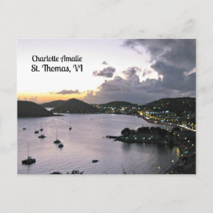 Evening on Charlotte Amalie, St. Thomas VI Postcard