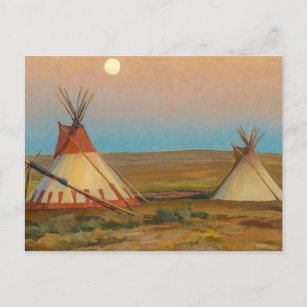 Evening on the Blackfeet Reservation by Dixon Postcard