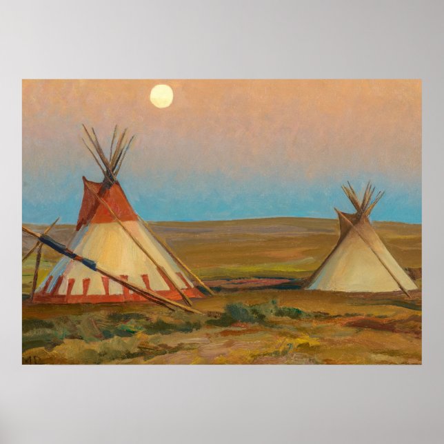 Evening on the Blackfeet Reservation by Dixon Poster (Front)