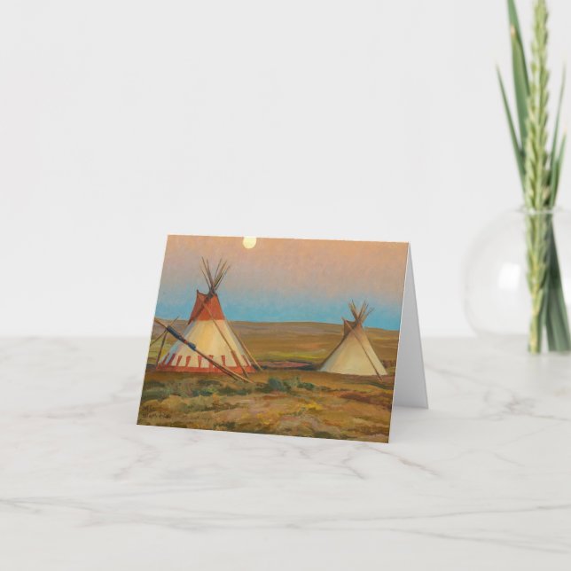 Evening on the Blackfeet Reservation by Dixon Thank You Card (Front)