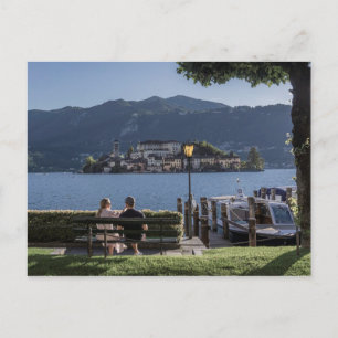 Evening on the lake postcard