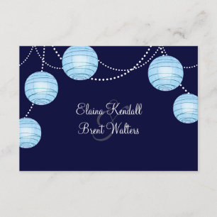 Evening Party Lanterns RSVP in Blue
