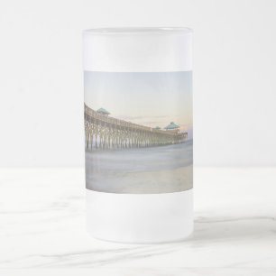 Evening Peace On Folly Beach Frosted Glass Beer Mu Mug